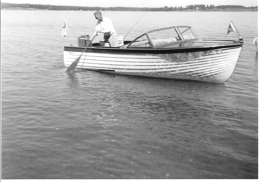 My Great Uncle with the Offshore on her maiden voyage summer of &quot;57&quot;.